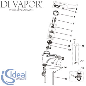 Ideal Standard Ceramix Alto Bidet Mixer UK Tap Spare Parts - IDL DV 178